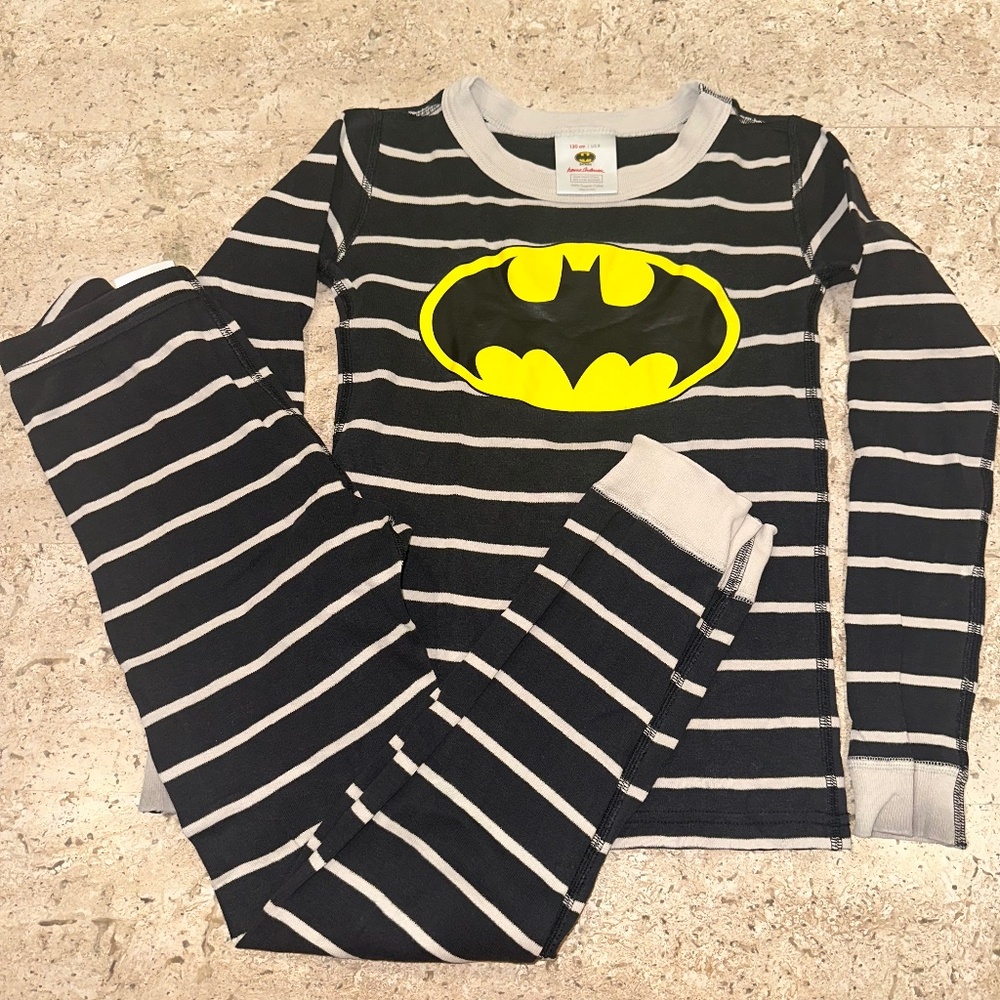 Kids Hanna Andersson Long John Pajama Set | size 8 | Batman print